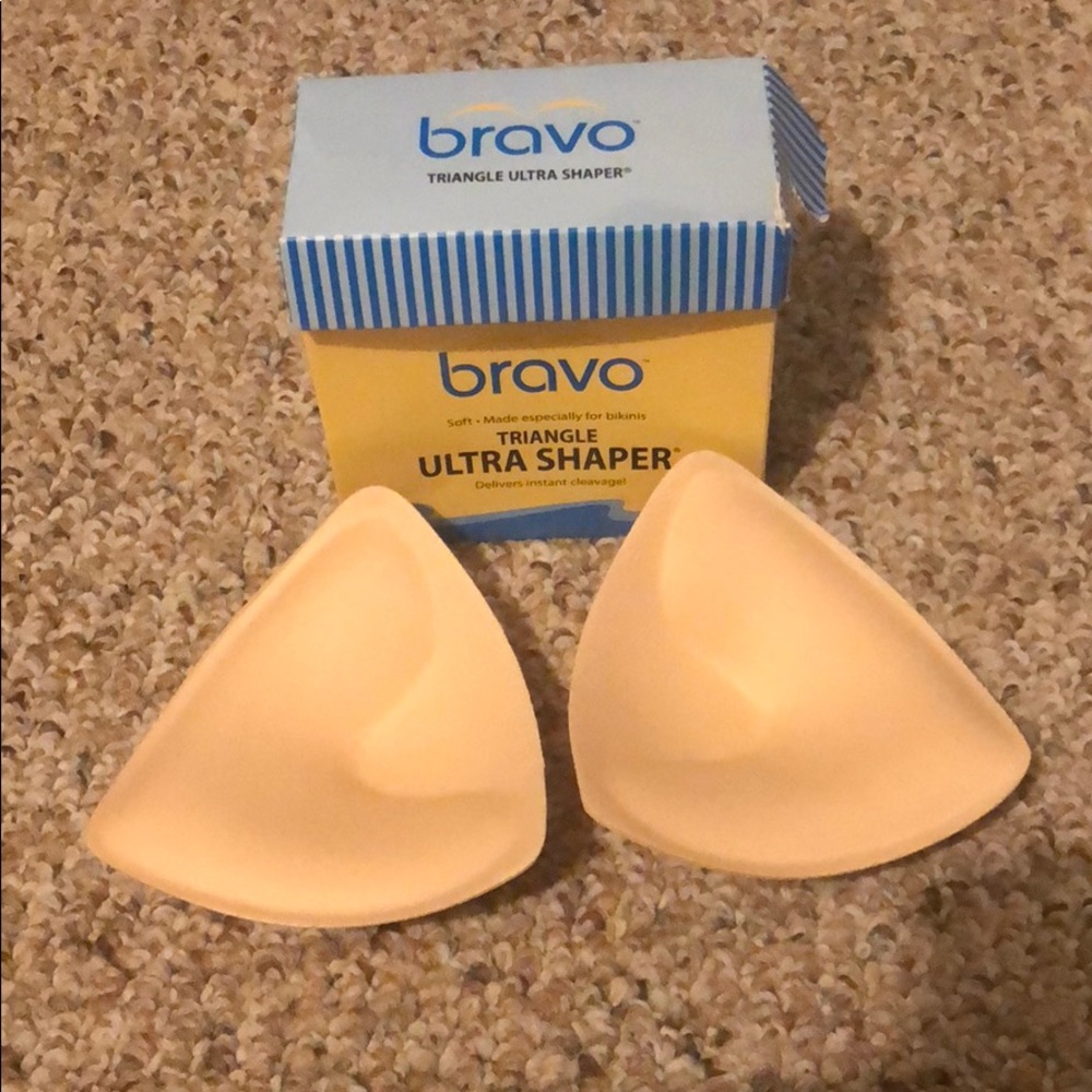 Bravo triangle bikini bra inserts / push up pads